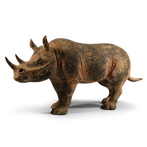 Chinese Tang Terracotta Rhinoceros