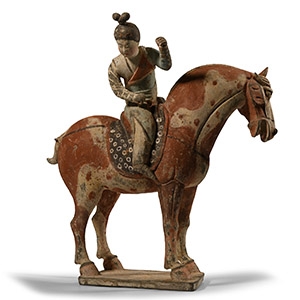 Chinese Tang Terracotta Practising Polo Player
