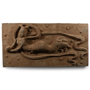 Chinese Song Terracotta Tile with Deity