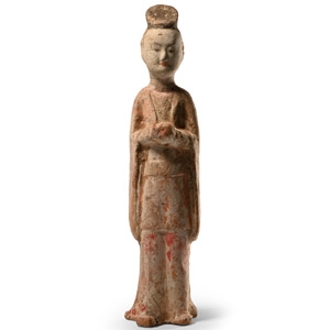 Chinese Tang Terracotta Courtly Figure