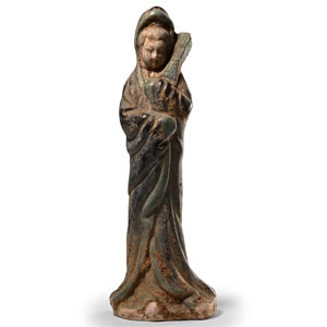 Chinese Ming Glazed Musician Figure