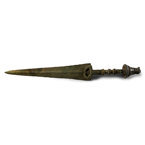 Luristan Bronze Short Dagger with Integral Hilt