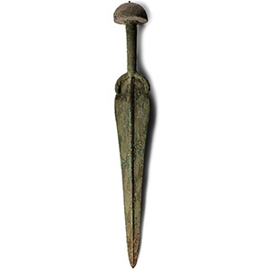 Western Asiatic Bronze Short Sword with Mushroom Pommel