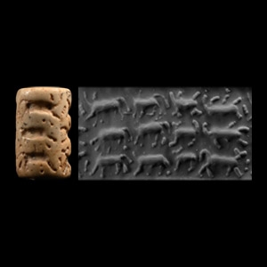 Mesopotamian White Stone Cylinder Seal