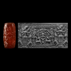 Mitanni Red Stone Cylinder Seal