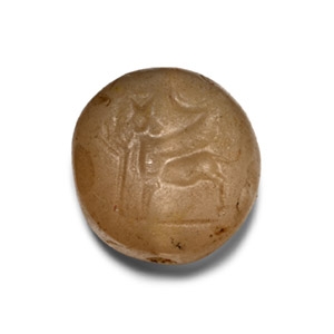 Neo Assyrian Rock Crystal Stamp Seal with Sphinx