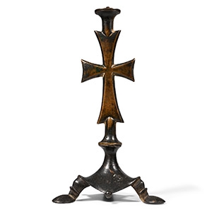 Medieval Bronze Cross on Base