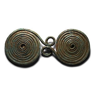 Greek Geometric Bronze Spiral Fibula