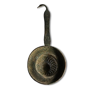 Roman Bronze Wine Strainer