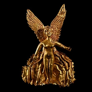 Greek Gold Figure of Nike from a Monumental Funerary Wreath