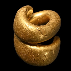 Bronze Age Gold Spiral Hair Ring