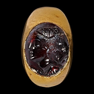 Hellenistic Gold Ring with Artemis Gemstone