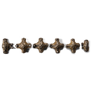 Pre-Viking Heavy Silver-Gilt Belt Attachments