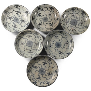 Tek Sing Treasure Shipwreck Glazed Blue and White Dish Set
