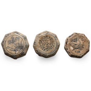 Hoi An Cargo Shipwreck Glazed Blue and White Lidded Box Collection