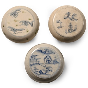 Hoi An Cargo Shipwreck Glazed Blue and White Lidded Box Collection