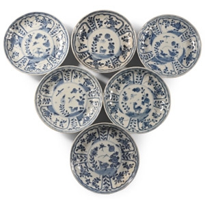 Ca Mau Cargo Shipwreck Glazed Blue and White Dish Set