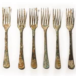 Nuestra Senora de la Luz Shipwreck Fork Set of Six