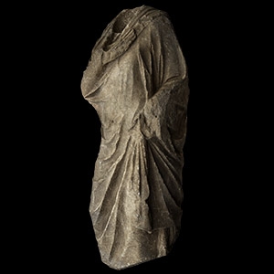 Larger Than Life-Size Greek Marble Draped Torso