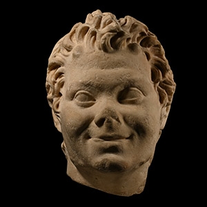 Roman Marble Head of a Satyr