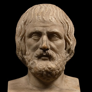 Roman Marble Head of Euripides