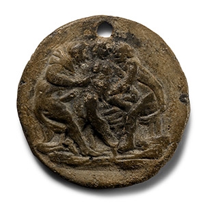 Georgian Lead Erotic Bawdy Pendant