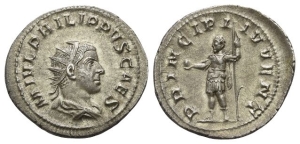 Philip II, as Caesar AR Antoninianus.