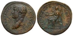 Hadrian AE Sestertius.