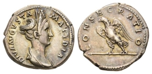 Diva Matidia AR Denarius.