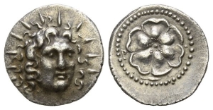 Islands off Karia, Rhodes AR Drachm.