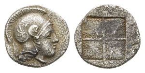 Macedon, Akanthos AR Diobol.
