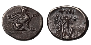 Ionia, Teos AR Trihemiobol.