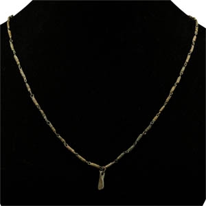 Viking Age Bronze Chain Necklace with Axe Pendant