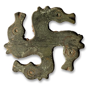 Roman Bronze Horse Whorl Brooch