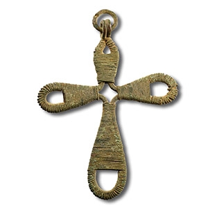 Post Byzantine Bronze Cross Pendant