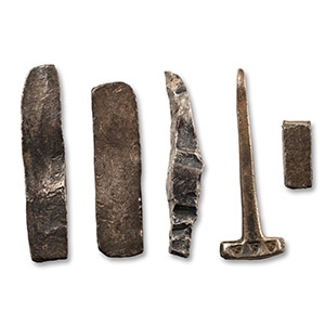 Viking Age Silver Bar and Hammer Group
