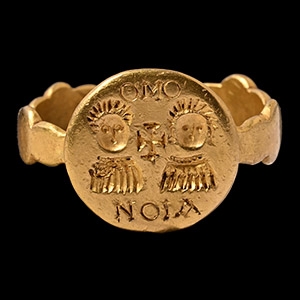 Byzantine Gold Marriage Ring with Busts
