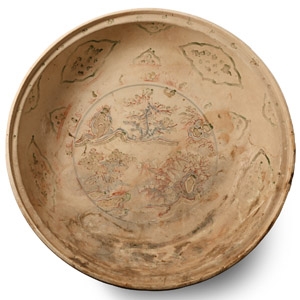 Massive Hoi An Shipwreck Glazed Polychrome Dish