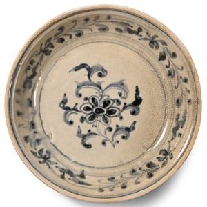 Large Hoi An Shipwreck Glazed Blue and White Bowl