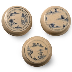 Hoi An Cargo Shipwreck Glazed Blue and White Lidded Box Collection