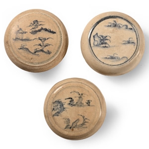 Hoi An Cargo Shipwreck Glazed Blue and White Lidded Box Collection