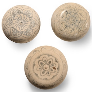 Hoi An Cargo Shipwreck Glazed Blue and White Lidded Box Collection