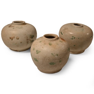 Hoi An Cargo Shipwreck Glazed Polychrome Jarlet Group