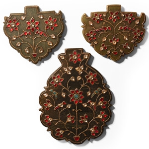 Jadeite Pendants with Rubies and Other Cabochons