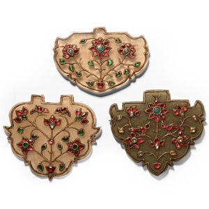 Jadeite Pendants with Rubies and Other Cabochons