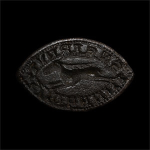 Medieval Bronze Seal Matrix of John Neiruit, Judge Serving in King Johns Court