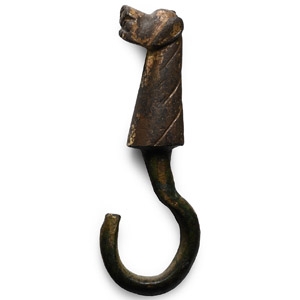 Norman Gilt Bronze Dog-Headed Fitting