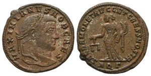 Galerius, as Caesar, BI Nummus.