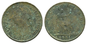 Great Britain. Hanover, Victoria CU Farthing.