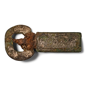 Saxon Bronze Buckle and Plate with Iron Pin